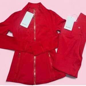 Lululemon Athletica Red Zip-Up Jacket